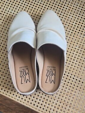 Miz Mooz Off-White Slip-On Loafers